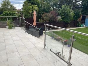 Stainless Steel Post and Rail Glass Balustrade